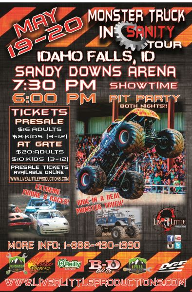 monster truck insanity tour idaho falls